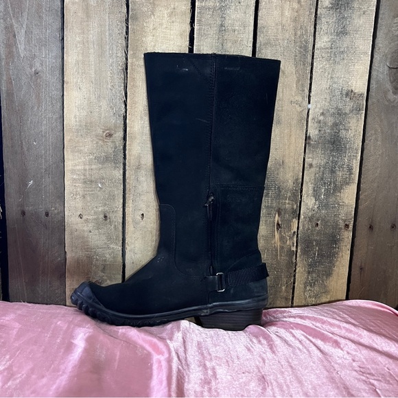 Sorel Slimboot Equestrian Riding Boot, black suede - Picture 6 of 11